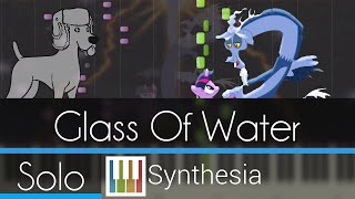 Glass of Water  SOLO PIANO TUTORIAL wLYRICS  Synthesia HD [upl. by Finbar]