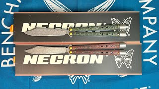 Benchmade Necron 99241 and 99242 Balisong GOLD CLASS Knives Review [upl. by Idette191]