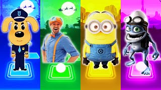 Sheriff Labrador  Blippi  Minions  Crazy Frog  Tiles Hop EDM Rush [upl. by Reffotsirhc]