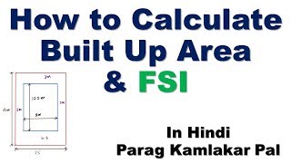 How to calculate Built up area and FSI of building plan [upl. by Arbas372]