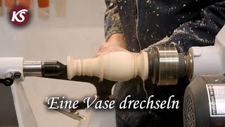 Basiswissen Drechseln 311  So drechselt man eine klassische Vase [upl. by Ahsaeym]