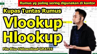 BELAJAR RUMUS VLOOKUP amp HLOOKUP TUTORIAL INDONESIA [upl. by Cornel]