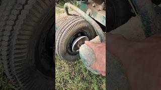 How To Get A Tubeless Tire Back Onto The Rim Safely homestead farmlife diy flattire repair [upl. by Loring]