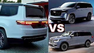 2022 Jeep Grand Wagoneer vs cadillac escalade vs lincoln navigator 2021 grand wagoneer escalade [upl. by Argyres]