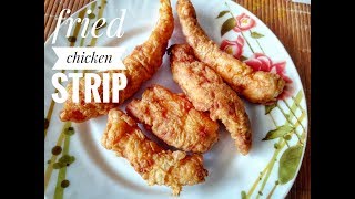 Fried chicken strips  extremely easy and quick recipe made in 5 mins with few simple ingredients [upl. by Kcirret]