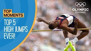 The Highest Ever Olympic High Jumps  Top Moments [upl. by Plantagenet]