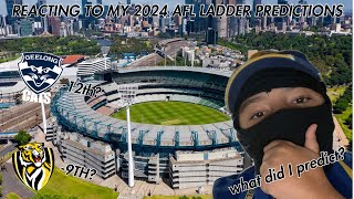 Reacting To My 2024 AFL Ladder Predictions [upl. by Ib958]