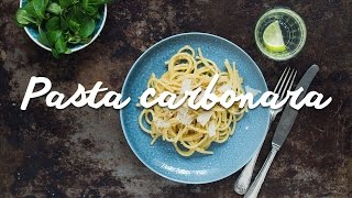 Opskrift Pasta carbonara  Verdens bedste pasta [upl. by Berkow804]