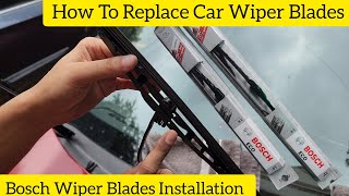 Bosch ECO Wiper Blade Installation  How to Replace Wiper Blades  Complete Process Shown [upl. by Arikihs690]