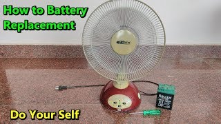 How to 12v DC Table Fan battery replacement amp recondition  Do Your Self [upl. by Adnema342]