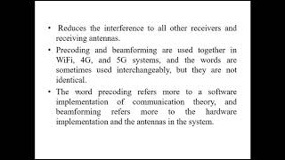 WC Lecture 19 Precoding amp Beamforming [upl. by Kemeny]