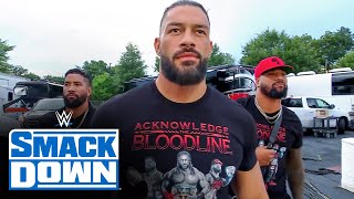 Roman Reigns arrives to SmackDown in style SmackDown Aug 5 2022 [upl. by Aneekal210]