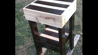 Pallet furniture How to make a pallet end table [upl. by Atiuqihs]