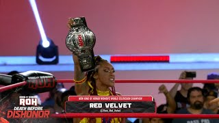 ROH Death Before Dishonor 2024  Red Velvet Wins The ROH Womens World Television Title [upl. by Atsiuqal]