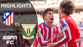 🚨 COMEBACK WIN 🚨 Atletico Madrid vs Leganes  LALIGA Highlights  ESPN FC [upl. by Doolittle]