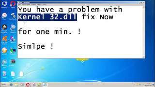 Simple Fix KERNEL32dll error Windows 7881 and 10 [upl. by Tad226]