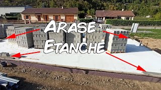 Construction de Maison  une arase étanche contre lhumidité [upl. by Harsho]