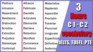 3 Hours of C1 and C2 Cambridge Advanced Vocabulary for IELTS TOEFL and PTE [upl. by Avraham]