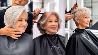 Stunning Hairstyles for Women Over 50 and 60  MustHave Looks for Fall and Winter [upl. by Llenrev]