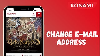 Change Konami Account Email  Update email address  KONAMI 2021 [upl. by Diella]