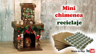 IDEAS DE DECORACIÓN NAVIDEÑA✅ Mini CHIMENEA CON RECICLAJE 🎄DECOR CHRISTMAS LIVING ROOM ⭐⭐⭐ [upl. by Retrak36]