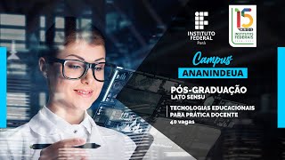 ESPECIALIZAÇÃO EM TECNOLOGIAS EDUCACIONAIS PARA PRÁTICA DOCENTE  Campus Ananindeua  LIBRAS [upl. by Nrubua188]