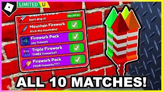 How to FIND ALL 10 MATCHES FIREWORK LOCATIONS in TOILET TOWER DEFENSE ROBLOX [upl. by Ellan188]