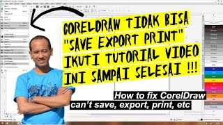 Error Tutorial Coreldraw X7 cant save export print etc [upl. by Namqul]