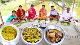 বর্ষাকালের জন্য স্পেশাল ভাবে ঘরোয়া দেশি চালের খিচুড়িপাঁচমিশেলী সবজি ঘন্ট আর বেগুন ভাজা রেসিপি [upl. by Elyrehc]