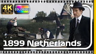 High Quality 1899  How was Daily Life in Netherlands 🇳🇱 Colorized Restoration 4k 50fps [upl. by Brottman]