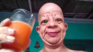 bald guy drinks orange juice for the first time 😂 [upl. by Sinnard361]