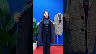 Fashionable womens clothing Knitted jacket Knitted suit [upl. by Furgeson857]