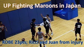 UP Fighting Maroons tuneup game in Japan against Nittaidai overcame 12point 3rd Q deficit [upl. by Frendel430]