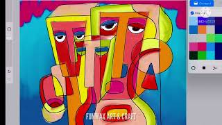 How to draw Cubism Picasso inspired portrait  Cubism art lesson for kids  Cubist drawing [upl. by Uttica]