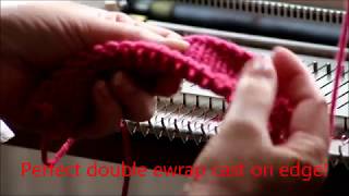 Double Ewrap Cast On Machine Knitting [upl. by Lopez]