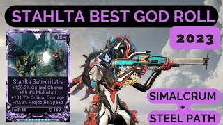 This Warframe Stahlta GOD ROLL Riven Build 2023 is INSANE [upl. by Ahsimal]