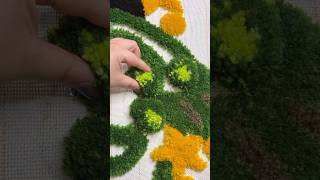 Carve some FROG WARTS with me 3D Tufted ✨ halloween rugtufting frog spookyseason rug fiberart [upl. by Loziram]