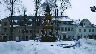 Oberwiesenthal Erzgebirge  Winterspaziergang durch die Stadt SkiResort Deutschland 4K [upl. by Chadabe114]