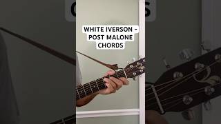 How to Play “White Iverson” by Post Malone  Easy Guitar Chords Tutorial [upl. by Steffin384]