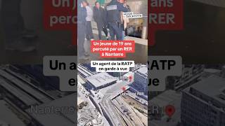 Un jeune de 19 ans percuté par un RER à Nanterre [upl. by Neenwahs]