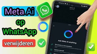 Hoe verwijder je Meta AI van WhatsApp  Meta Ai verwijderen in WhatsApp [upl. by Ahsitul521]