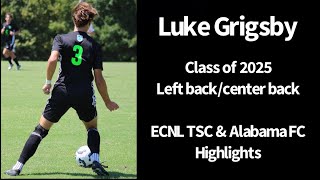 Luke Grigsby Class of 2025 ECNL 2024 Mid America Conference 1st weekend Vs Alabama FC and TNSC [upl. by Acile]