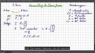 Matheabi in Sachsen  Kapitel 11  5 Umwandlung von Ebenenformen [upl. by Hogen]