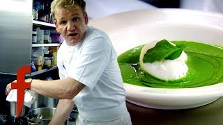 Gordon Cooks Watercress Soup Finished With A Poached Egg  The F Word [upl. by Ecneps]