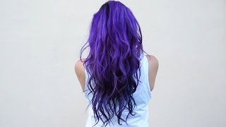 How I dye my hair purple amp blue ♥ DIY [upl. by Hadihahs]