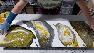 Acrylic Pour on Wooden Chest DIY Home Decor  MelyD Style 3 [upl. by Assillim835]