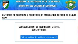 Concours De Police 2022 Ouvert  Calendrier Procédure Et Conditions De Candidature  SousOfficier [upl. by Geller]