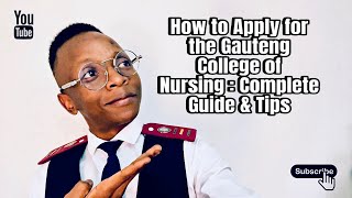 How to Apply for the Gauteng College of Nursing [upl. by Alanson]