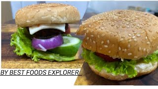 Homemade Beef Cheese Burger Recipe By Best Foods Explorer  Beef Burger Recipe  Recipe [upl. by Mayap835]