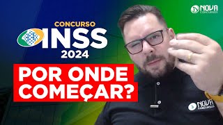 Como estudar para o Concurso INSS 2024 COMEÇANDO AGORA DO COMPLETO ZERO 🔴 [upl. by Ailecara]